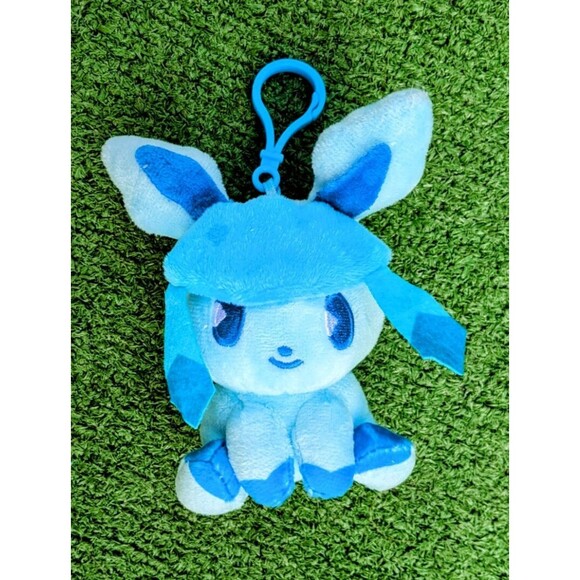 Glaceion Plush Ice-type Pokemon Eevee Generation Small Hanging Plush Doll New